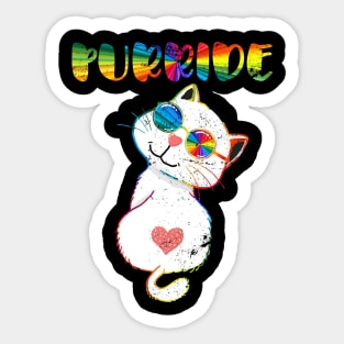 Lgbt Pride Month Purride Cat Lgbt Sticker